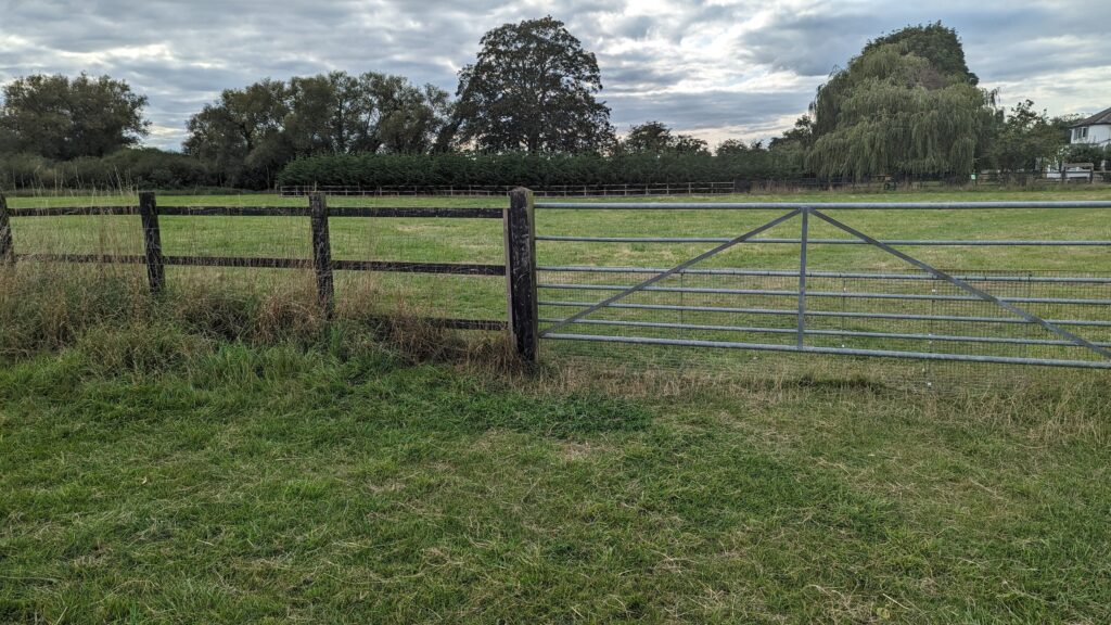 Entrance to our secure 5-acre dog field