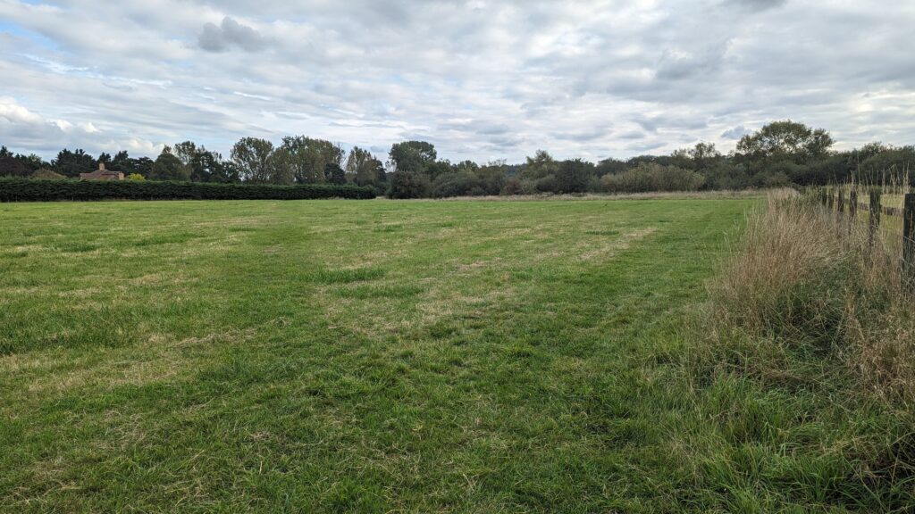 Aerial view of our 5-acre fully enclosed dog field in Berkshire